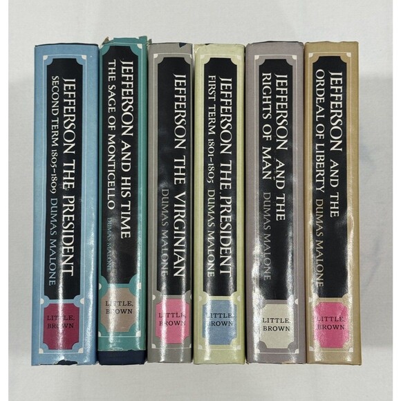 Jefferson and His Time by Dumas Malone Complete 6 Volume Set HC/DJ VGC - Picture 2 of 5